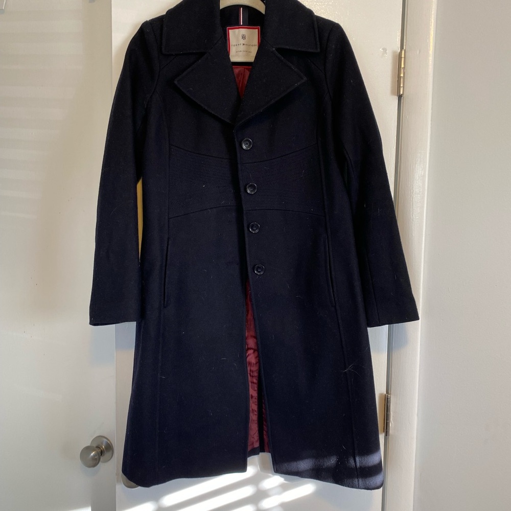 Tommy Hilfiger navy peacoat. Ladies size M.